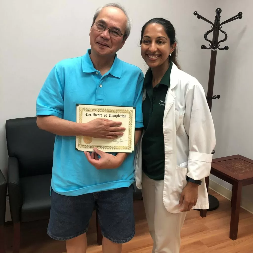 elizabeth nj physical therapy specialist dr. asha koshy with neck pain success story at complete physical rehabilitation jersey city